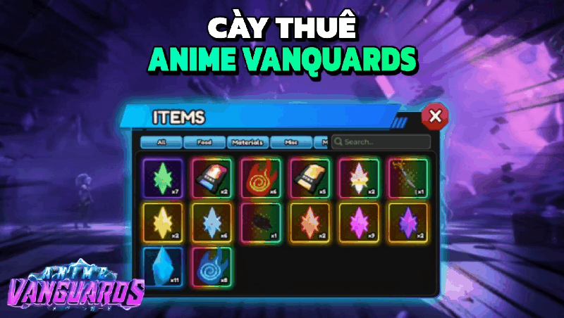 Cày Gem và Hộp quà anime vanguards